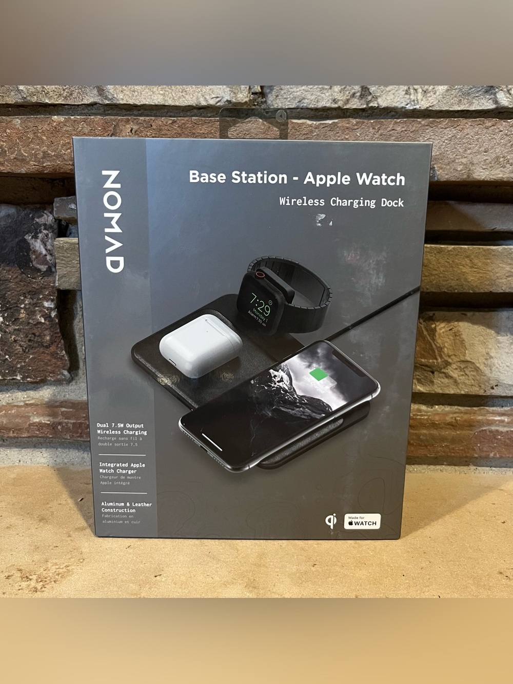 NOMAD Base Station Wireless Charging Dock for Apple Watch and iPhone - Black